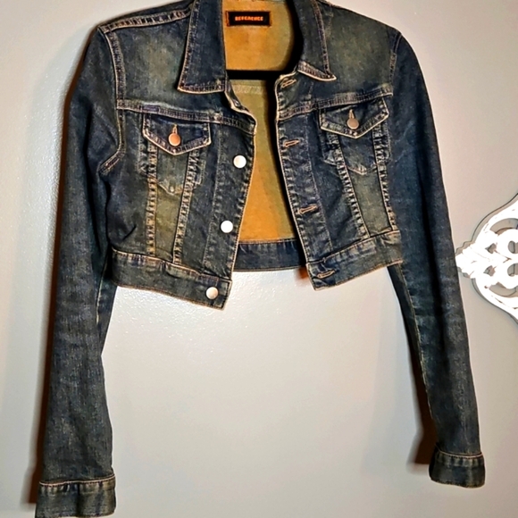 VINTAGE REFERENCE cropped Denim jacket - Picture 1 of 5